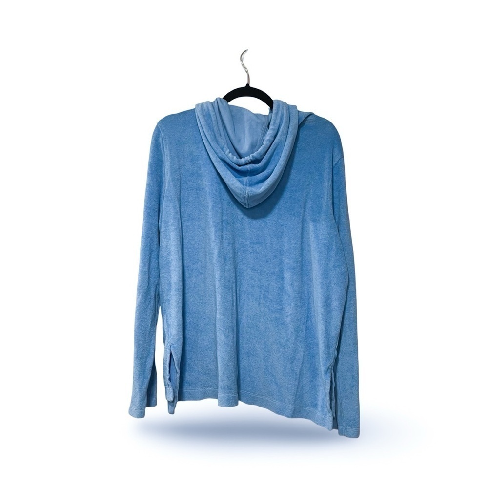 VINEYARD VINES Terry Towel Hoodie in Ocean Breeze Blue Sz L - Picture 4 of 8